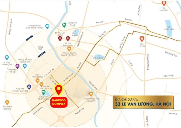 Vị trí dự án chung cư Handico Complex